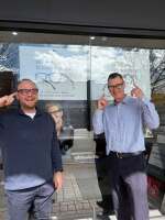 Brad & Simon testing out Nuance Audio glasses